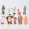 Latest 10Pcs/Set Masha And The Bear Action Figurine Anime Model Animation Toys Anime Figure For Friends Gifts Christmas Gift