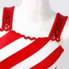 Kids Girls Christmas Dance Cosplay Costumes Shiny Sequins Striped Dress Figure Ice Skating Roller Skating