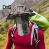 Wide Brim Sun Hat with 2 Solar Fan UV Protection Bucket Hat with Neck Flap And Face Guard 3 Speed Adjustable Fan Hat for Outdoor Fishing Camping