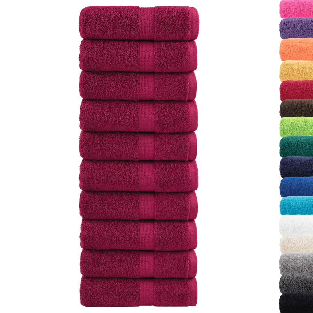 Premium Washcloths SOLUND 10 pcs. Bordeaux 30x30 cm 600 g m²