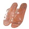 Transparent Crystal Slippers Women's Wear Flat Bottom Plastic Material Non-slip Home Use Bathroom Soft Bottom Solid Color Mother Shoes