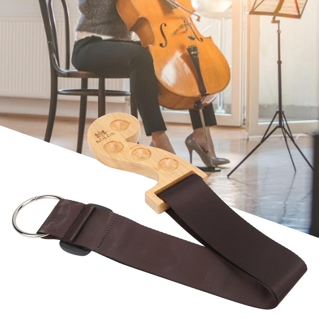 Виолончель Ремень Нейлоновый Противоскользящий Пояс Деревянный Держатель Аксессуары для Музыкальных Инструментов(Цвет дерева )