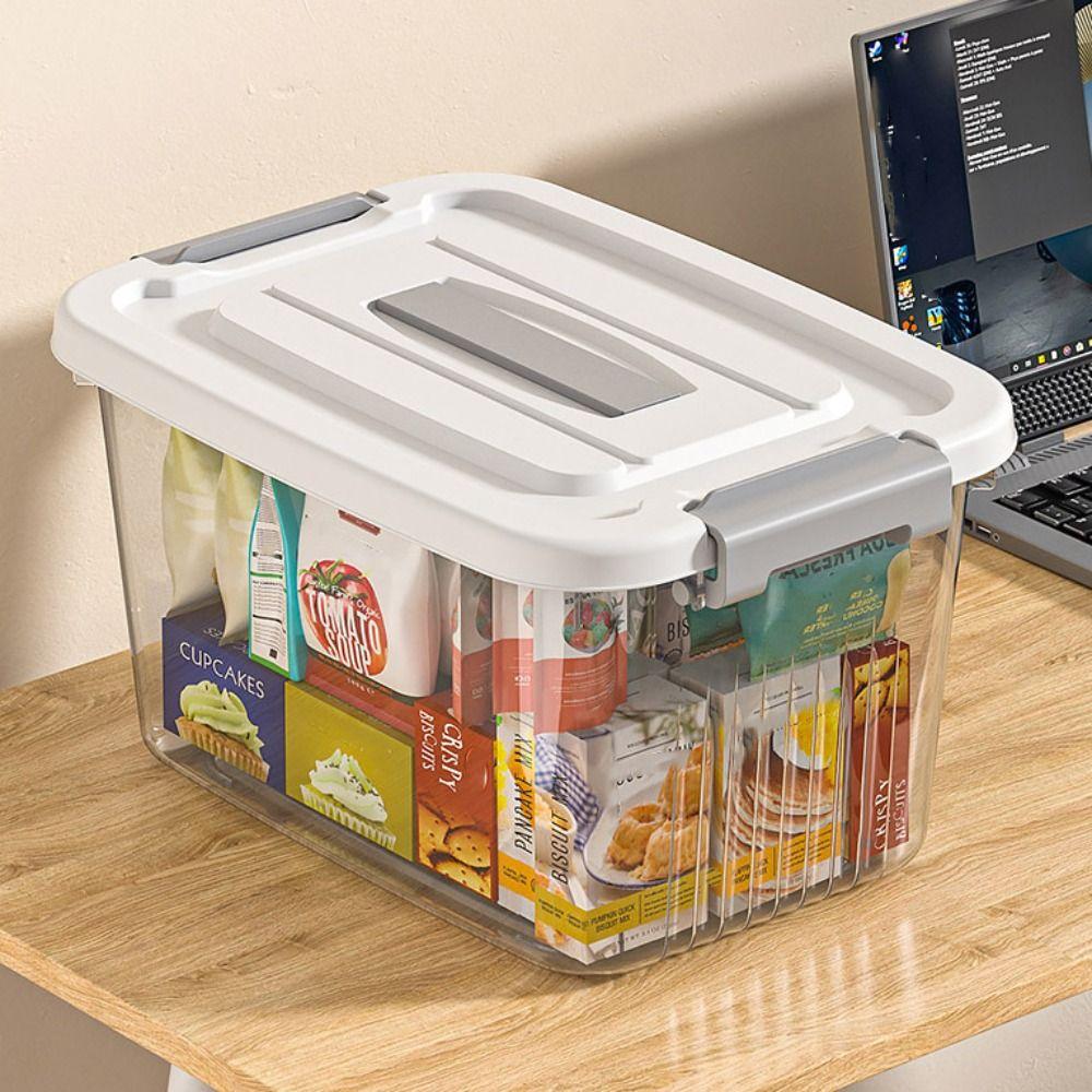 Plastic Plastic Box Transparent Black Clothing Storage Bin Practical Organizing Box  Clothing