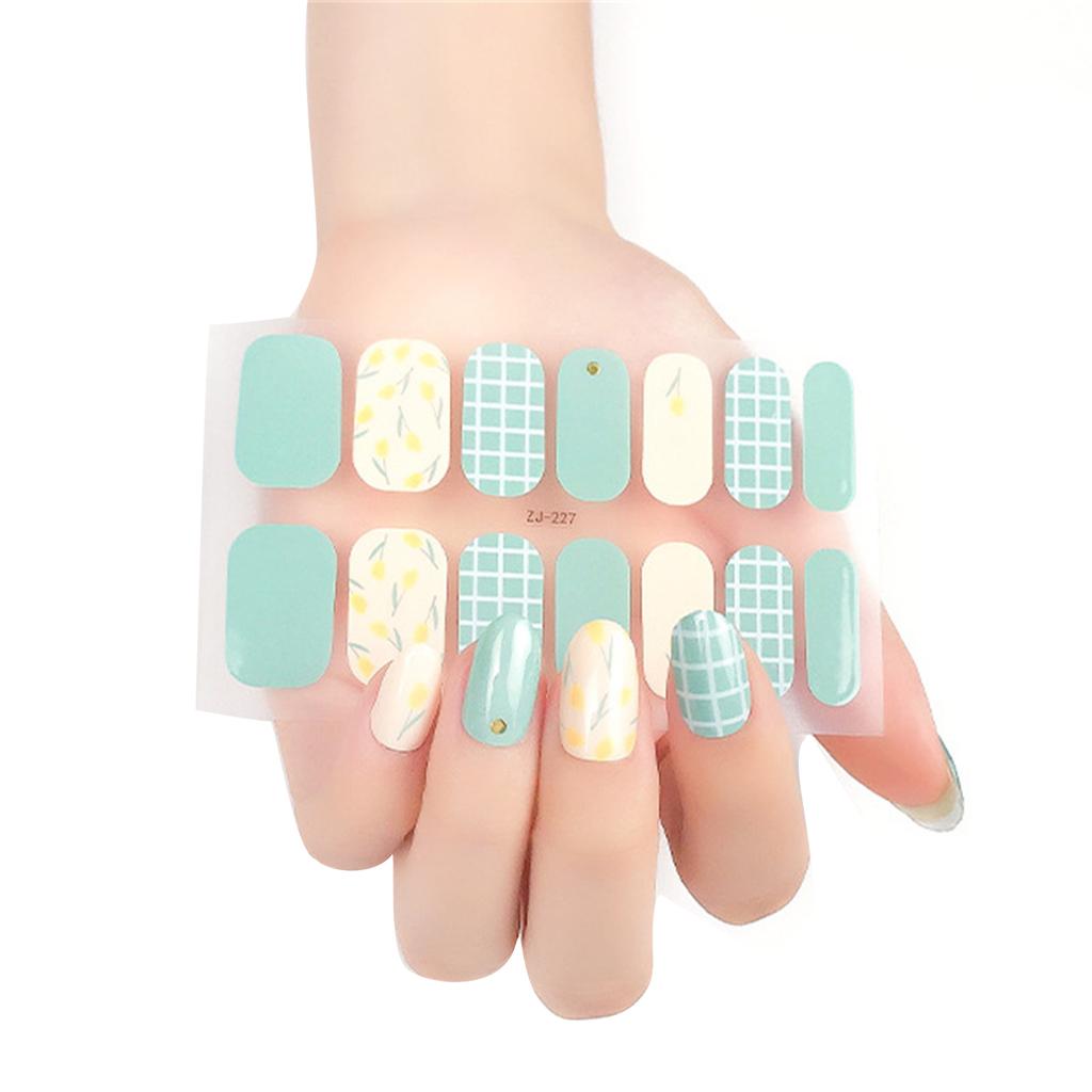 16 Strips Glitter Nail Wraps for Women Nail Polish Strips Self Adhesive Nail Polish Stickers Fingernail Manicure Sticker