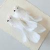 Realistic Christmas Tree Pendants White Doves Feather Birds Ornaments  Wedding Decoration