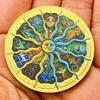 Twelve zodiac signs, color printing, Scorpio, gold-plated color printing commemorative medal, Gemini of love, decorative gold coin, Libra coin