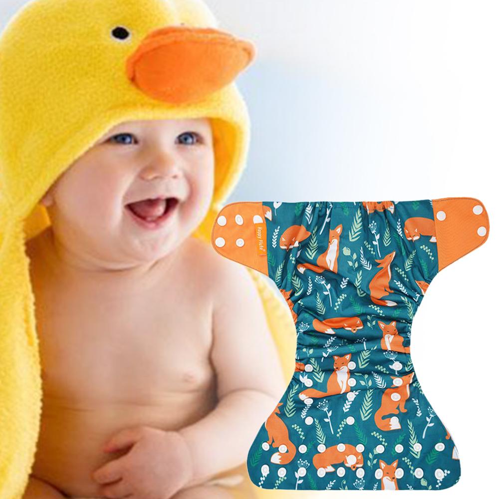 4PCS Baby Cloth Diaper Washable Reusable Stretchable Cloth Pocket Diapers with Strong Absorption