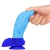 Blue Tyrant Mixed Color Liquid Silicone Big Penis Simulation Fake Penis Female Masturbation Device Anal Plug Adult Products