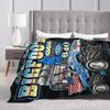 Monster Trucks Car Loves Super Soft Blanket  Girls Boys Plush Throw Blanket Graphic Couch Chair Flannel Bedspread Sofa Bed Cover
