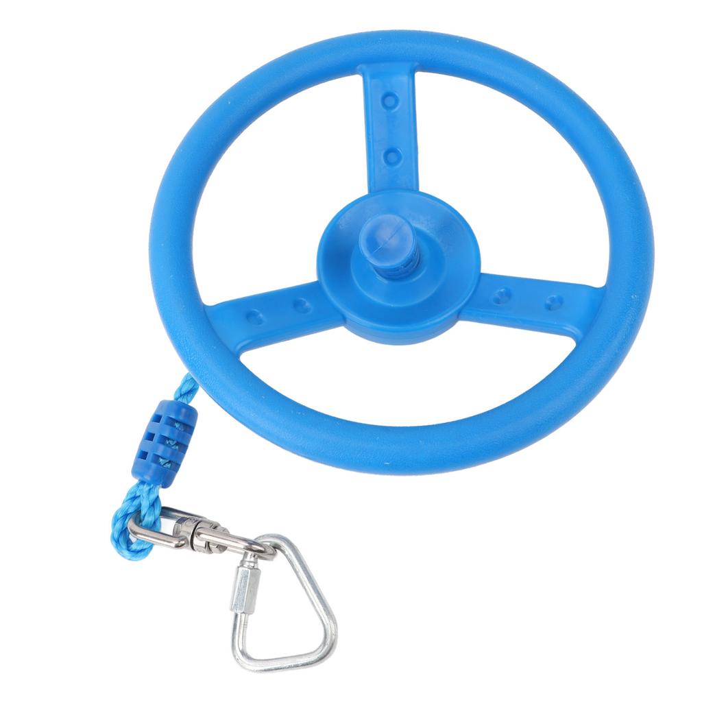 Kids Gym Rotating Wheel Portable Swing Monkey Wheel Set with Rope for Outdoor Indoor Park Blue