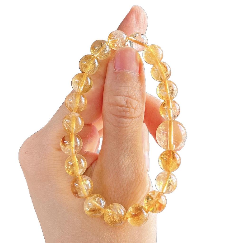 8Mm Autumn And Winter Maillard Natural Citrine Lemon Citrine Bracelet Bracelet