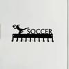 Soccer Goalie Medal Hanger Rack-Vintage 14.5 Inches W/ 10 Hooks Metal Wall Hook