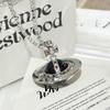 Vivienne Ожерелье ORB цвета «Ледниковый синий» - Женский европейский и американский стиль 3D кулон в виде планеты Сатурн