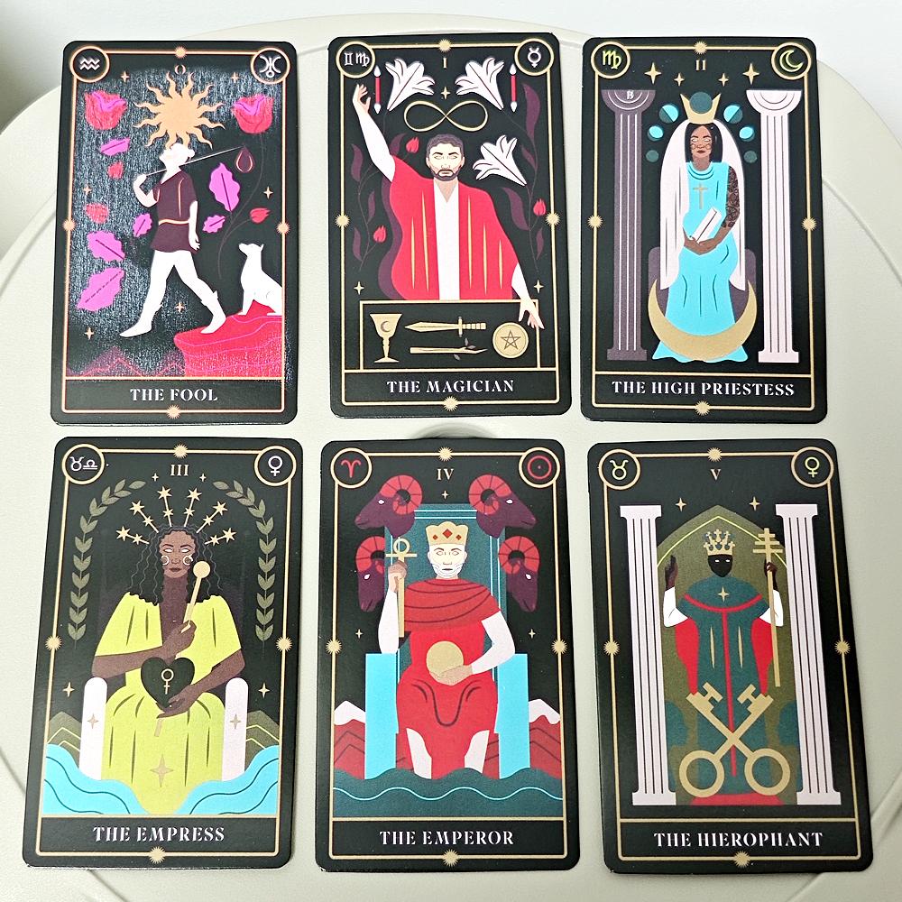 10.3*6cm The Witch of The Forest’s Tarot Magick Deck: 78 Cards with Guidebook for Beginners Gilded Black Edges