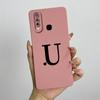 Чехол для vivo Y17 vivo Y15 Y12 Y19 Задняя крышка Vivo 1916 1904 1940 1902 1901 Чехлы Силиконовый Милый Инициалы Квадратная Крышка