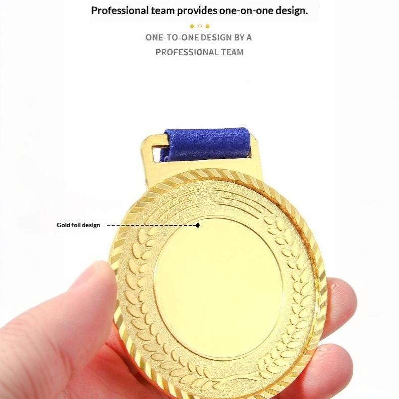 Pickleball Sports Prize Medals Gold Silver Bronze Set HD Embossed Pattern Medals for School Match Event Souvenir