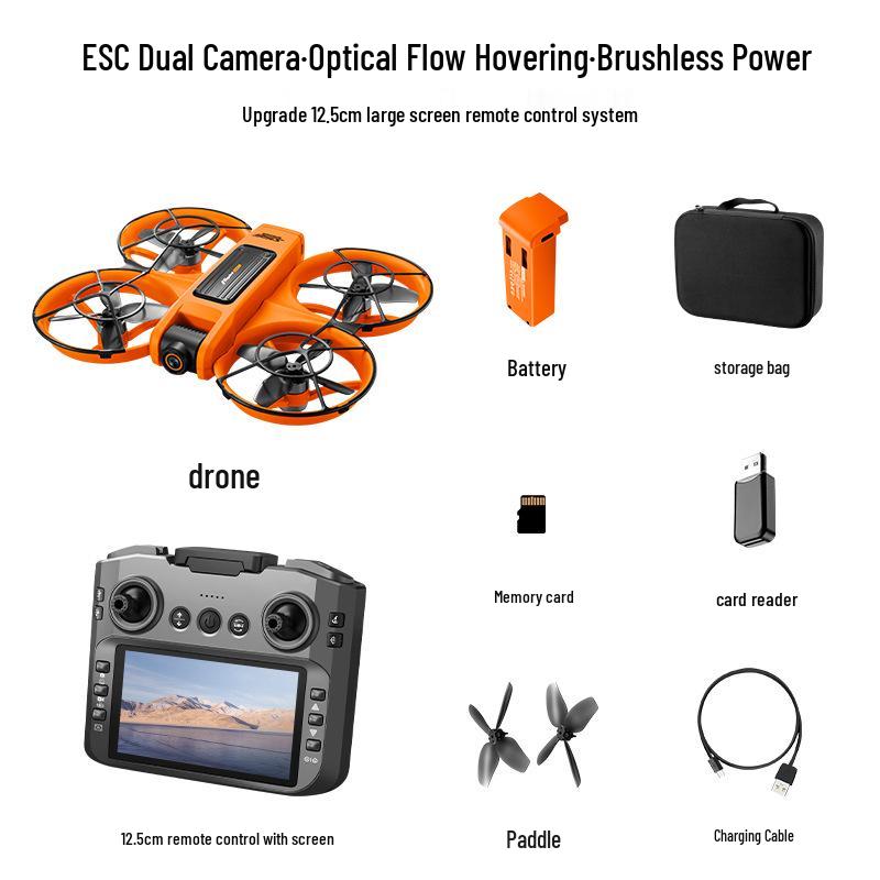 S156 Optical Flow Racing Drone with Screen Control, Large-Size Brushless Quadcopter
