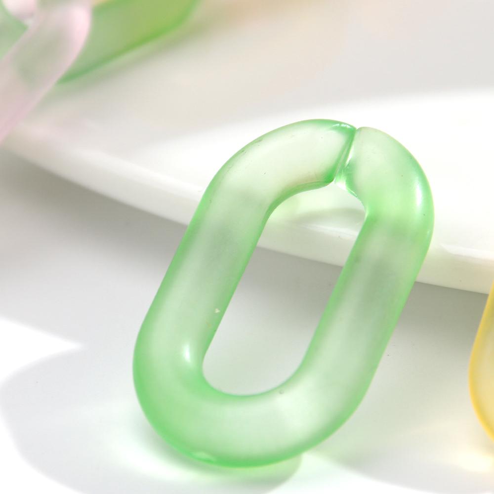 20pcs Frosted Acrylic Oval Link Chain Connector Beads for Jewelry DIY Bracelet Necklace Phone Chain Accessories