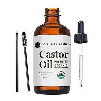 Касторка (2oz), Сертифицировано USDA как органическое, 100% чистое, холодного отжима, без гексана. Стимулирует рост ресниц, бровей, волос.. Увлажняющее средство для кожи и волос
