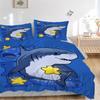 3pcs bedding set Shark Star Includes 1 Comforter + 2 Pillowcases, Without Pillow Inserts, Soft Comfortable,a0909130