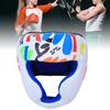 BN FIGHT Graffiti Children Helmet Heads Guard Protective Gear for Boxing Muay Thai Taekwondo TrainingS size  white