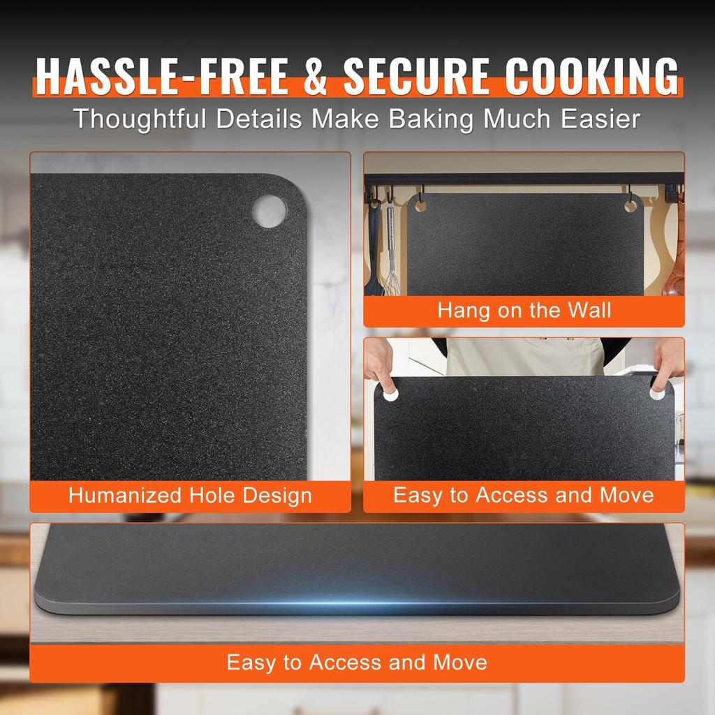 Pizza Steel, 20" x 14" x 3/8" Pizza Steel Plate for Oven, Pre-Seasoned Carbon Steel Pizza Baking Stone with 20X Higher Conductivity, Heavy Duty