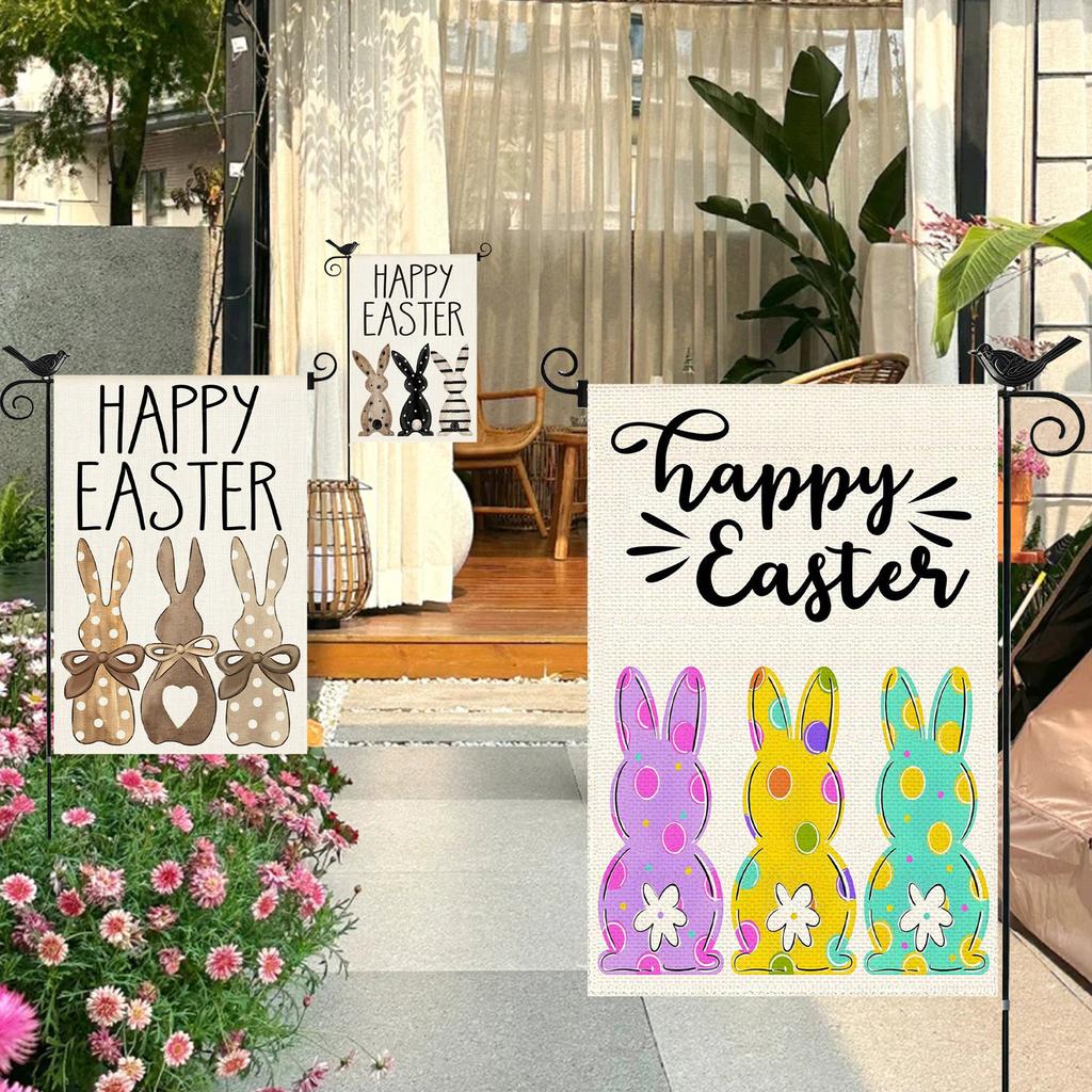 Lavender Garden Flags 12x18 Inch Double Sided Outside, Spring Flower Welcome Sign Holiday Yard Outdoor Decorations