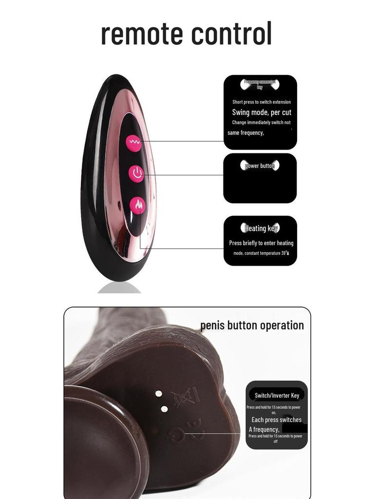 Силиконовый Телескопический Реалистичный Вибратор для Женщин