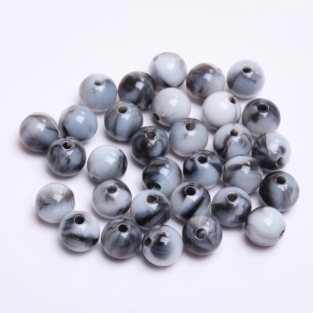 Бусины россыпью, аксессуары для бисероплетения, 8 мм, ручная работа, изготовление ювелирных изделий из смолы, браслет, ожерелье, аксессуары, 30 шт., модный имитационный нефритовый камень, круглый