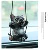Bulldog Car Pendant Rearview Mirror Cute Puppy Small Fresh DIY Jewelry Car Accessories Interior Creative Adorns Decoration Decor
