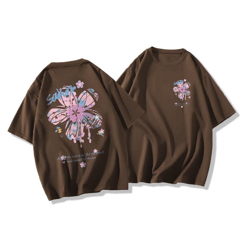 Summer Kids Adult Fashion Print Short Sleeve T-Shirt Outdoor Casual O-Neck Oversized Women's Tees Top Girl Clothing