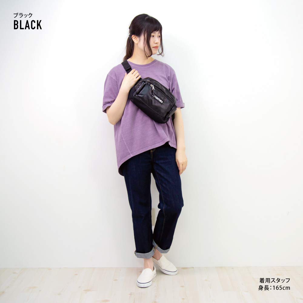 Поясная сумка через плечо большая 30430 черная [Aventura] сумка, кошелек, мужская, женская, вместительная, для бега, сумка, маленькая, легкая, сумка, на плечо,