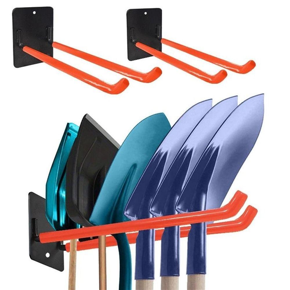 1Pcs Iron Garden Tool Organizer Screw Installation Wall Mounted Hook  for Shovel Rake Broom Hose