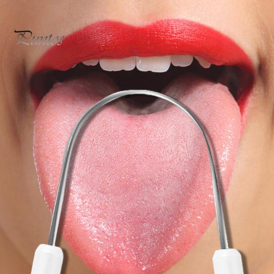 2 шт. скребок для языка из нержавеющей стали U-образный очиститель для покрытия языка для детей и взрослых, портативный скребок для удаления неприятного запаха изо рта