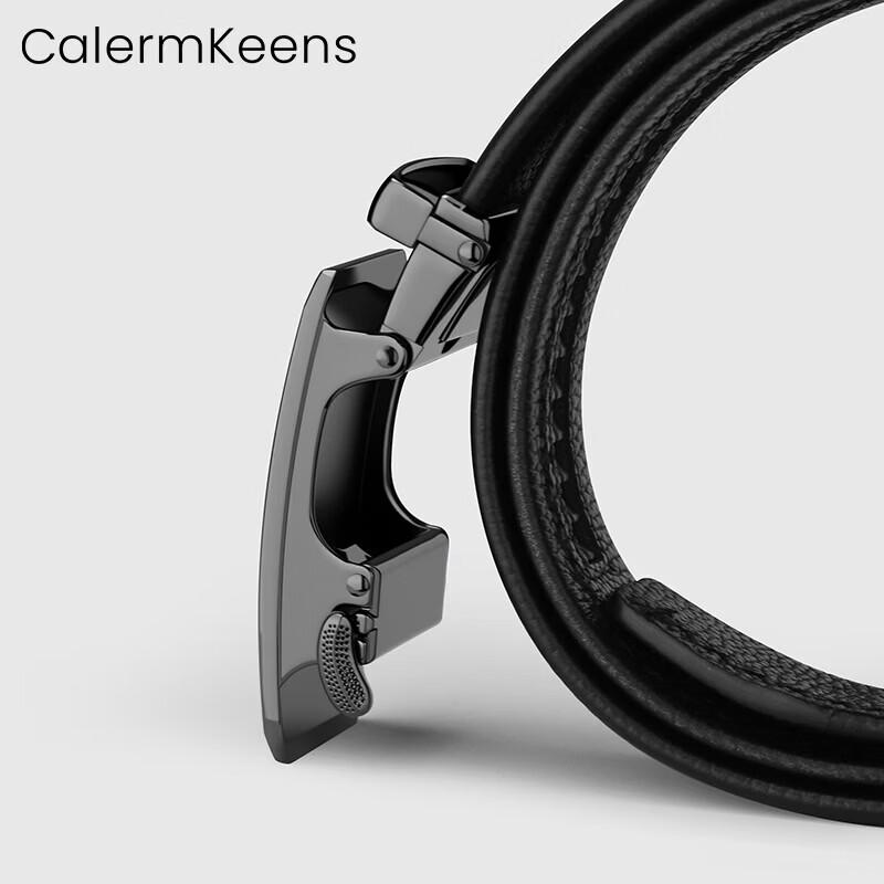 Мужской ремень Calermkeens из натуральной кожи с автоматической пряжкой