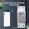 WiFi Smart Circuit Breaker with Over/Undervoltage Protection, Tuya App Control, Auto Reclosing, and Prepayment Electric Meter.