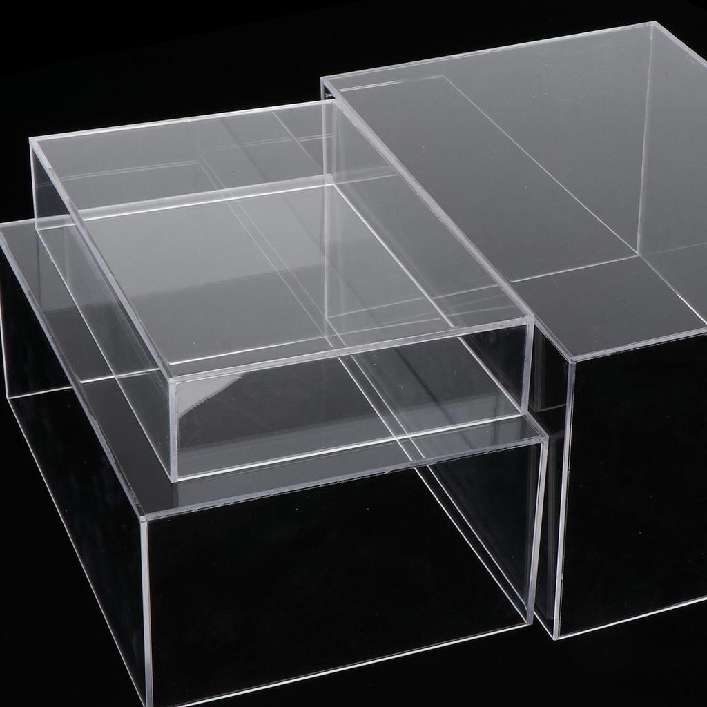 3 шт., акриловые кубические стойки для шведского стола, витрина для продуктов питания для розничной торговли
