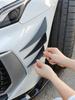 6 шт. Универсальные декоративные полоски в стиле автомобильного вентилятора из углеродного волокна – Резиновое украшение бампера, устойчивое к царапинам, Аксессуары для тюнинга автомобиля