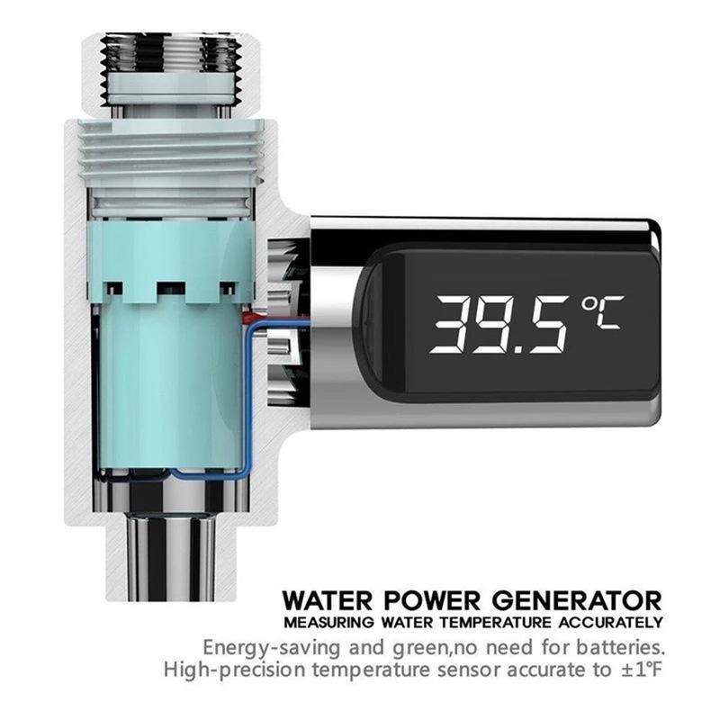 Led Digital Shower Temperature Display Water Thermometer With Thermostat Realtime Monitor Faucet Mixer Bathroom Accessories 2025