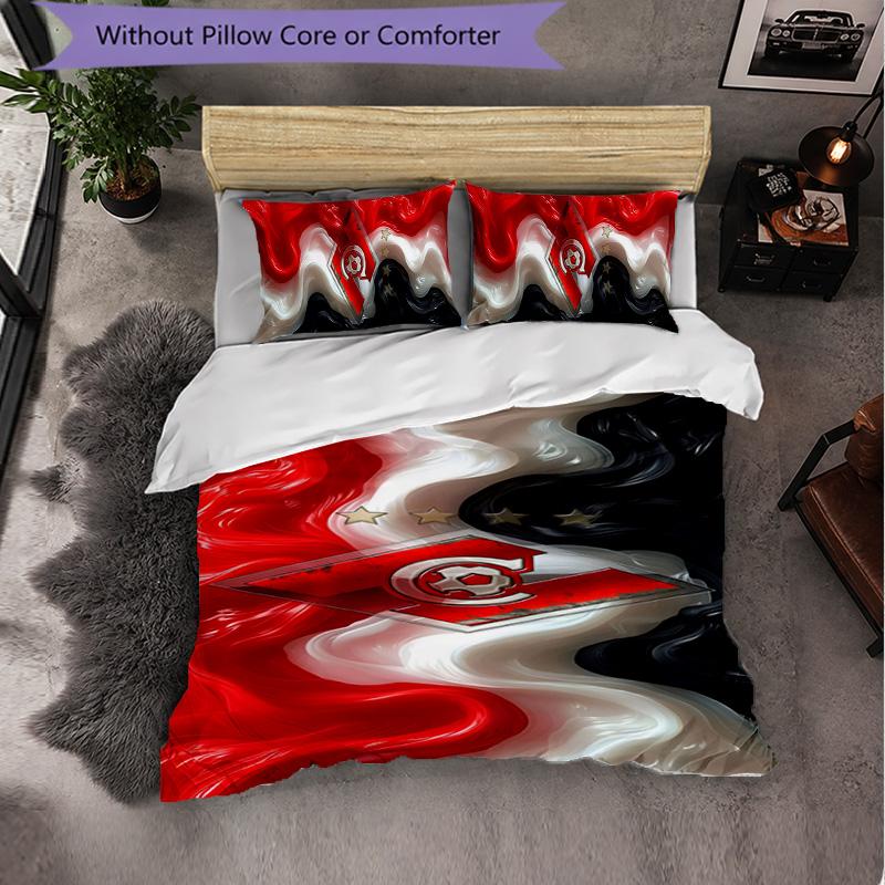 Spartak Moscow 3 Piece Bedding Set Soft Duvet Cover Set with Pillowcases Printed Bedroom Decor Set for Home