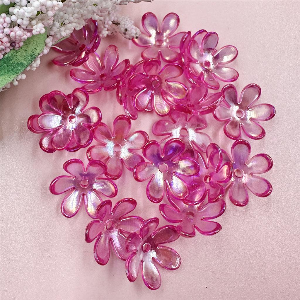 DIY аксессуары 20 шт. мода 6 лепестков цветок свободные бусины материалы ручной работы сосуд для волос изготовление украшений