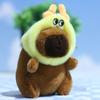 Cute Plush Capybara Keychain Doll Accessory Adorable Soft Toy For Bags