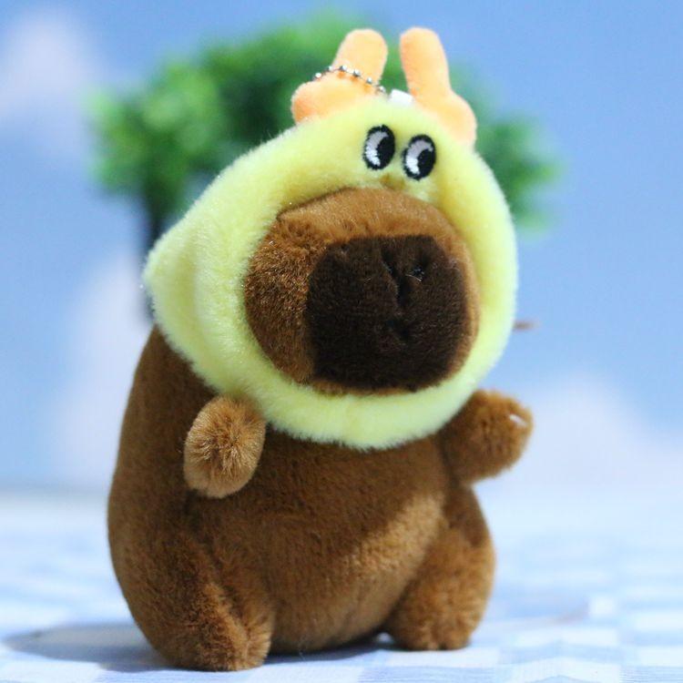 Cute Plush Capybara Keychain Doll Accessory Adorable Soft Toy For Bags