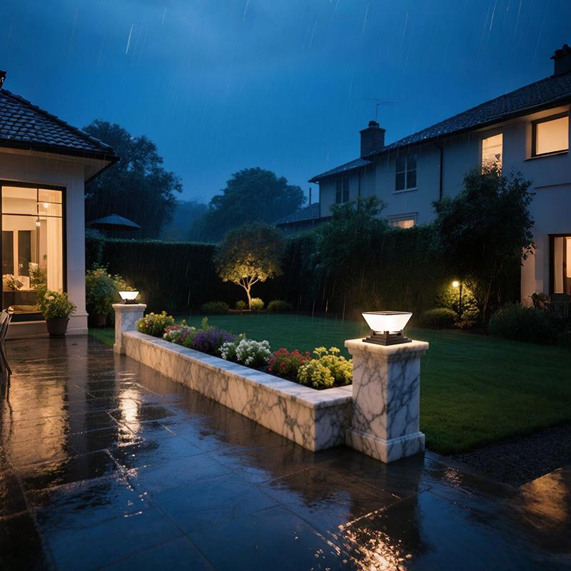 Солнечный уличный садовый столбик - Идеально подходит для двора, виллы, семейных посиделок и кемпинга