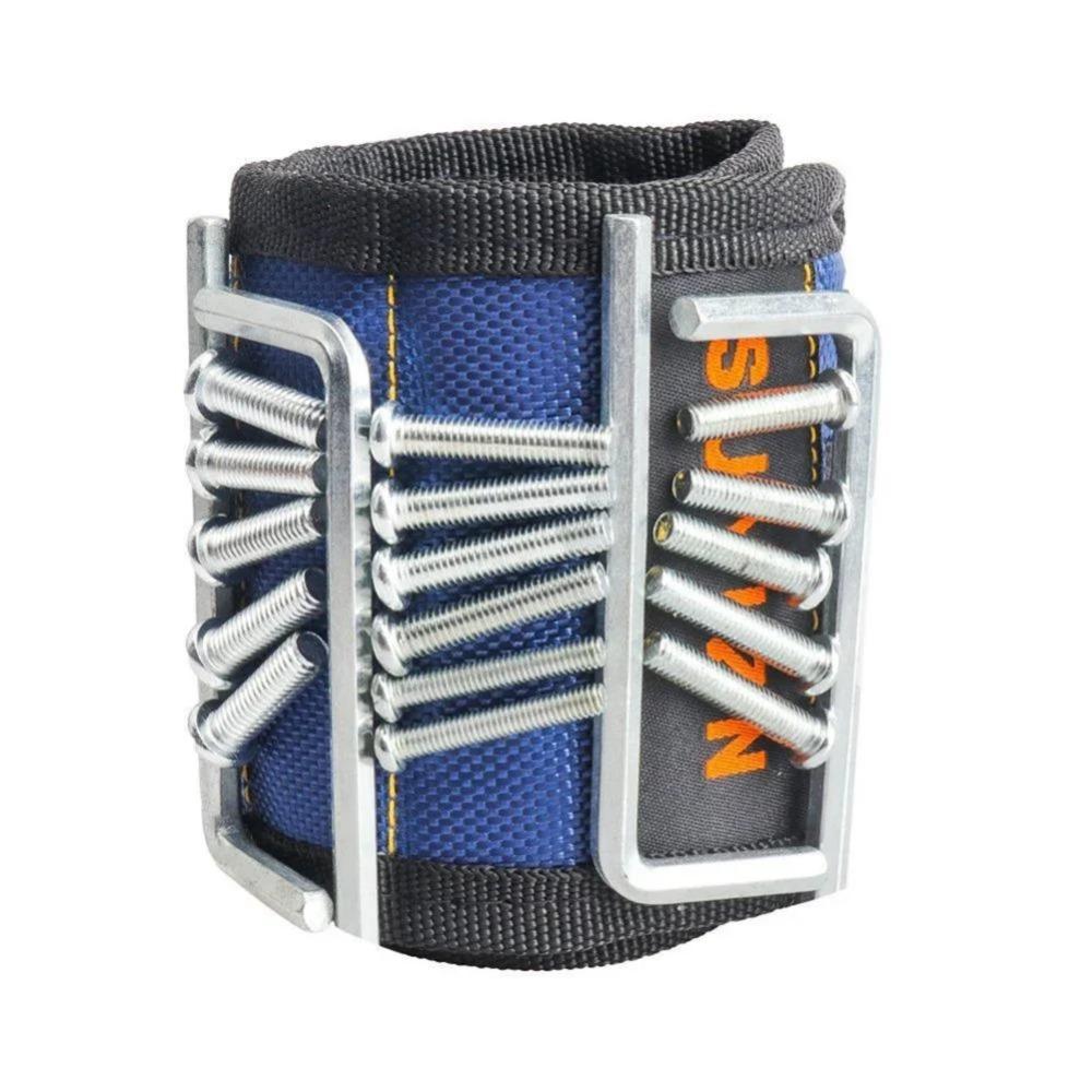 Сильный магнитный браслет, портативная сумка для инструментов, электрик, регулируемый ремень на запястье, винты, маленькие металлические гвозди, болты