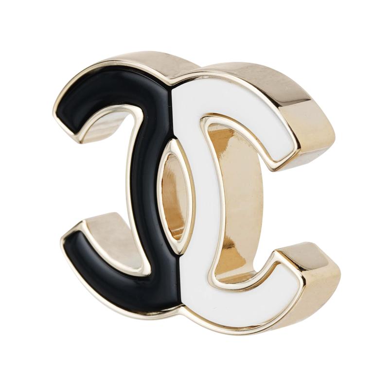 Chanel Модный тренд Универсальные серьги-гвоздики из сплава Женские Черно-белая цветовая комбинация
