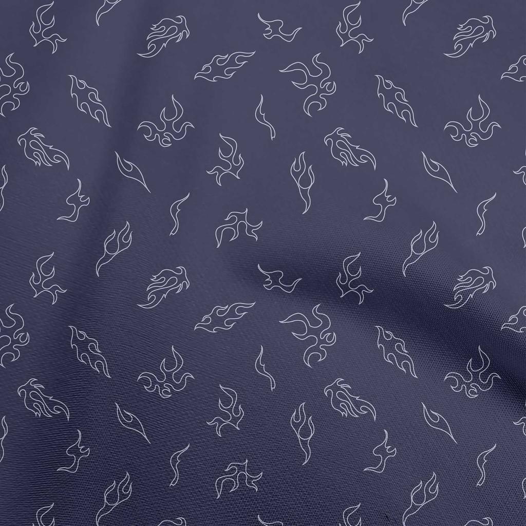 oneOone Cotton Flex Gray Fabric Abstract Flame Sewing Fabric By The Yard Printed Diy Clothing Sewing Supplies 40 Inch