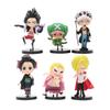 6-piece One Piece Cartoon Miniatures Toy Set Luffy Chopper Zoro Law Ace And Sabo 11cm Height