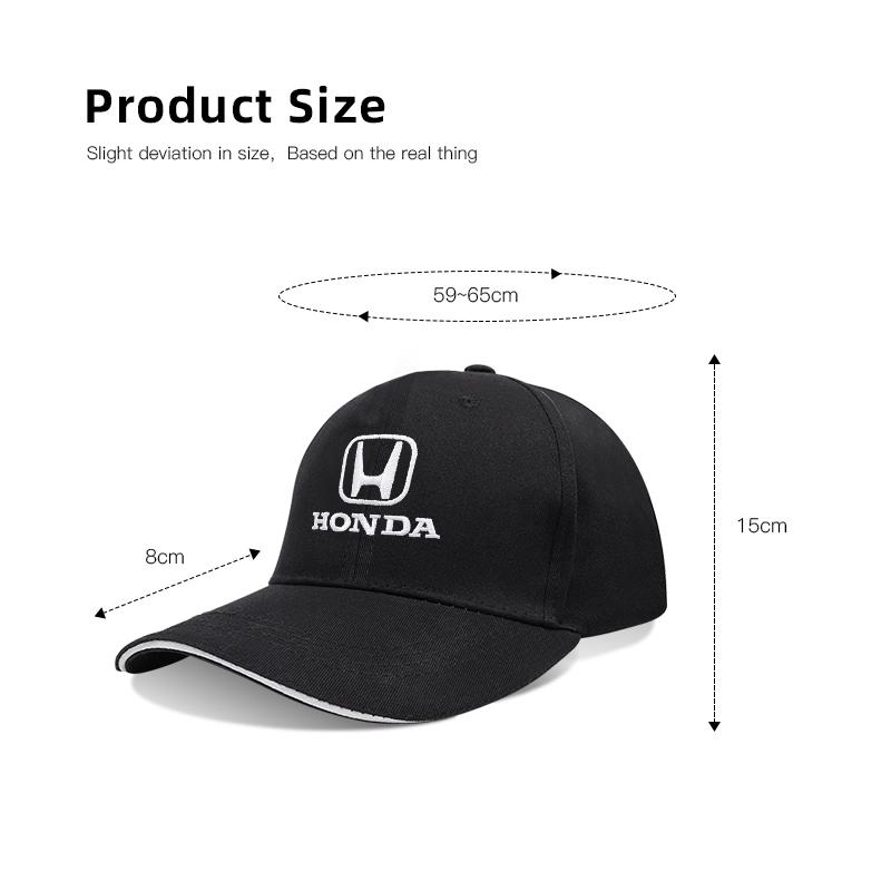 Car Emblem Honda Embroidery Snapback Baseball Cap Summer And Spring Autumn Outdoor Sports Adjustable Sunscreen Hat Casual Hats akn256