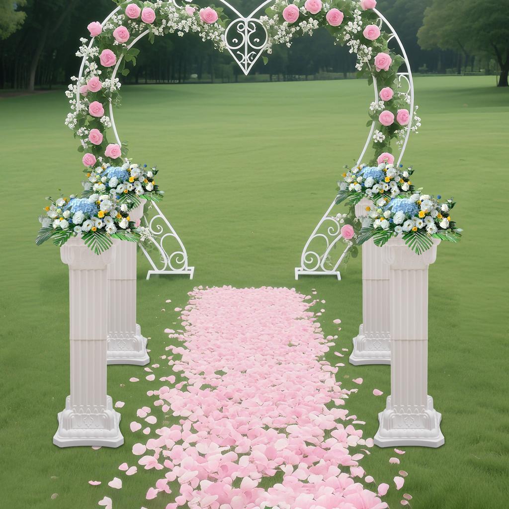 Набор из 4 свадебных римских колонн, 30x90 см, белая пластиковая колонна под искусственный мрамор, украшение для мероприятия, вечеринки, элемент благоустройства сада
